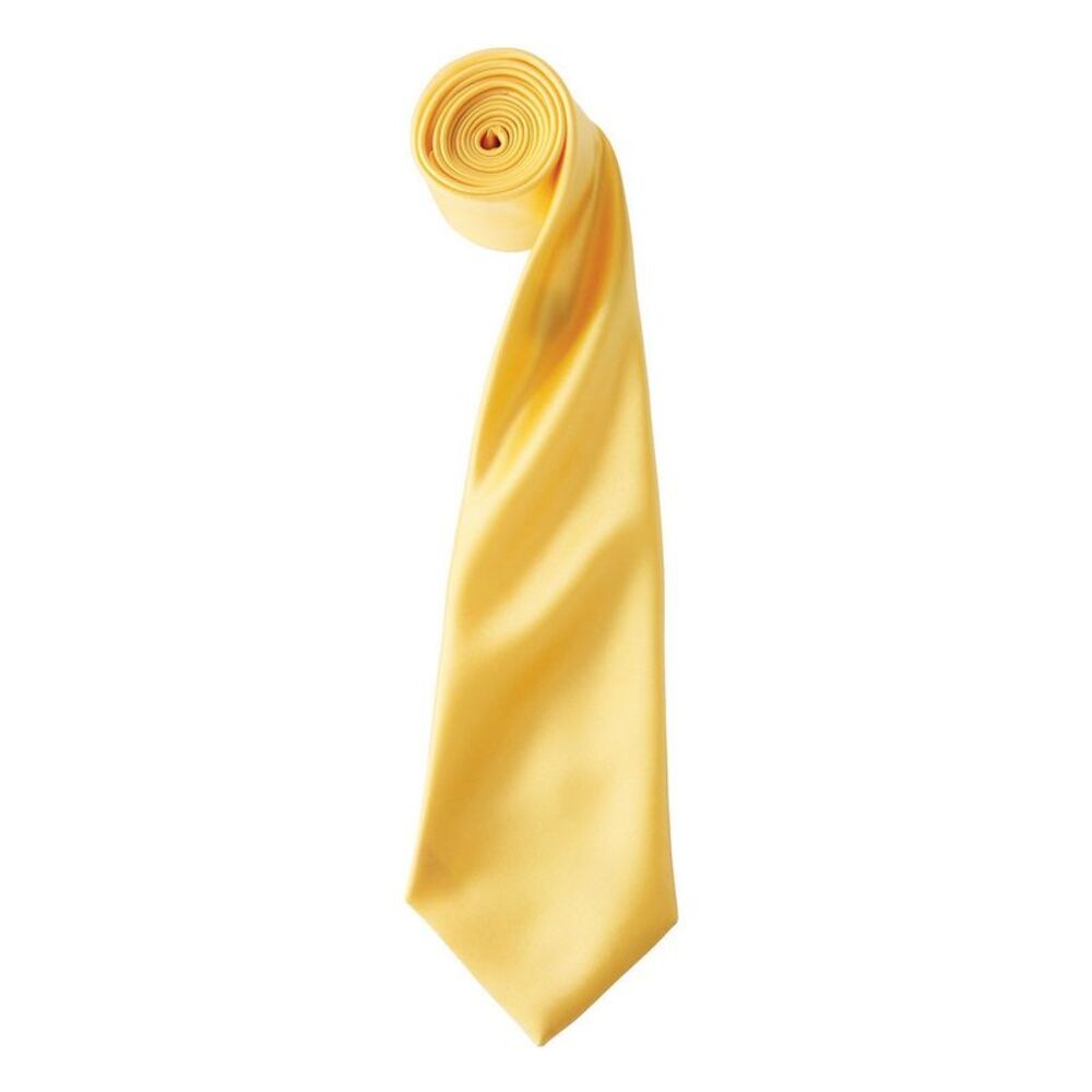 Premier Unisex Adult Colours Satin Tie / Sunflower